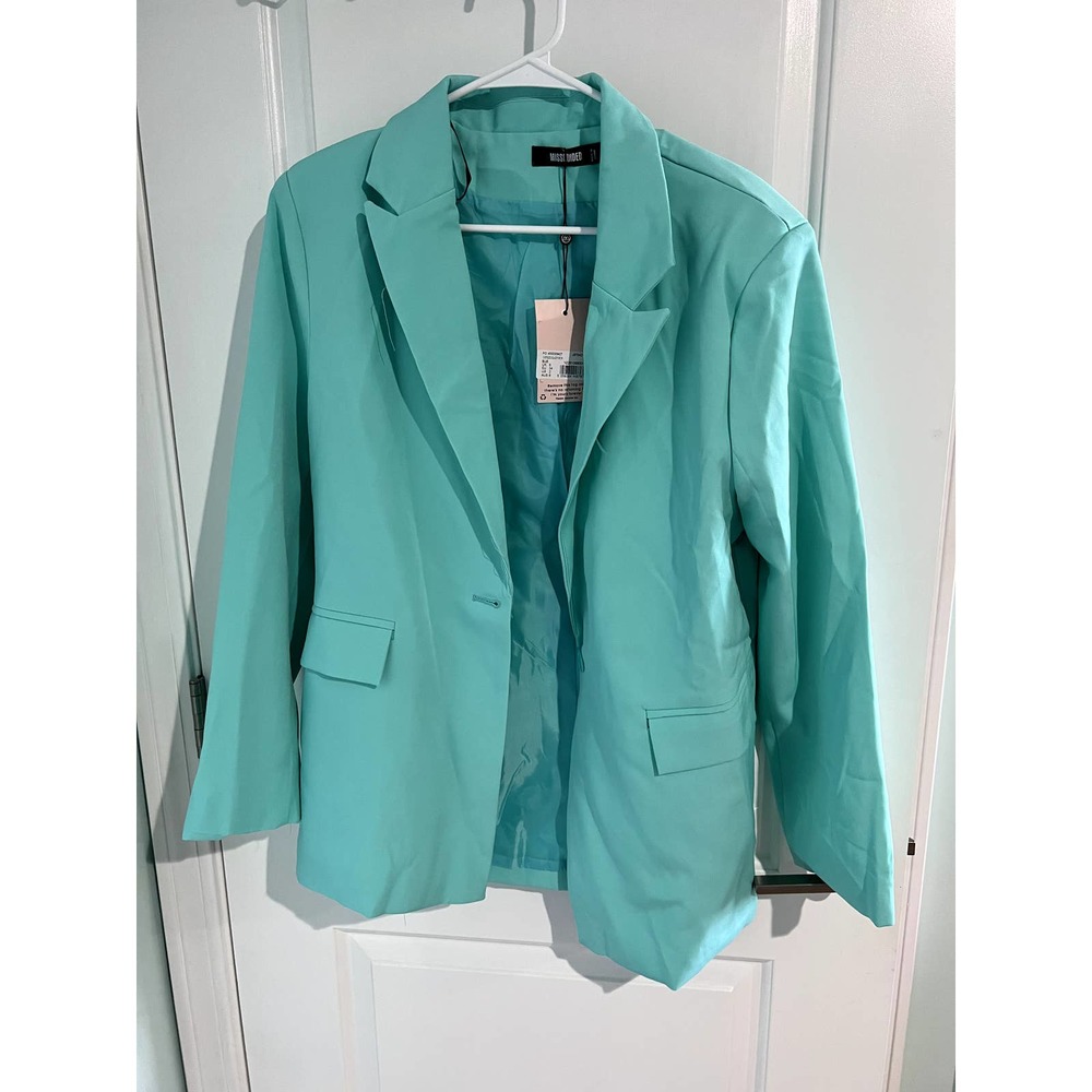 NWT Missguided Oversized Turquoise Blazer